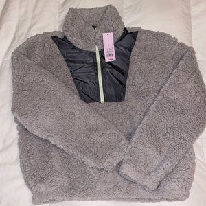Sherpa quarter zip sweater